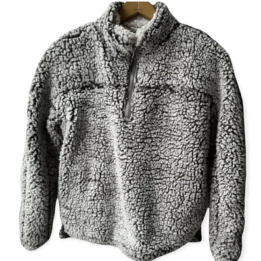Thread & Supply Gray Sherpa Pullover